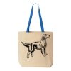 Natural Tote with Contrast-Color Handles Thumbnail
