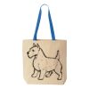 Natural Tote with Contrast-Color Handles Thumbnail