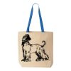 Natural Tote with Contrast-Color Handles Thumbnail