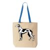 Natural Tote with Contrast-Color Handles Thumbnail