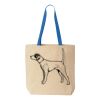 Natural Tote with Contrast-Color Handles Thumbnail