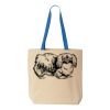 Natural Tote with Contrast-Color Handles Thumbnail