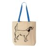 Natural Tote with Contrast-Color Handles Thumbnail