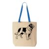 Natural Tote with Contrast-Color Handles Thumbnail