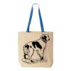 Natural Tote with Contrast-Color Handles Thumbnail