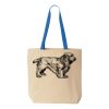 Natural Tote with Contrast-Color Handles Thumbnail
