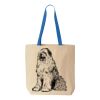 Natural Tote with Contrast-Color Handles Thumbnail