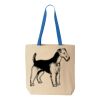 Natural Tote with Contrast-Color Handles Thumbnail