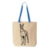 Natural Tote with Contrast-Color Handles Thumbnail