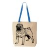 Natural Tote with Contrast-Color Handles Thumbnail
