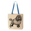 Natural Tote with Contrast-Color Handles Thumbnail