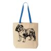 Natural Tote with Contrast-Color Handles Thumbnail
