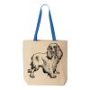 Natural Tote with Contrast-Color Handles Thumbnail