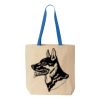 Natural Tote with Contrast-Color Handles Thumbnail