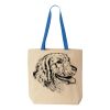 Natural Tote with Contrast-Color Handles Thumbnail