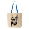 Natural Tote with Contrast-Color Handles Thumbnail