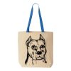 Natural Tote with Contrast-Color Handles Thumbnail