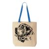 Natural Tote with Contrast-Color Handles Thumbnail