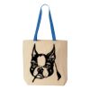 Natural Tote with Contrast-Color Handles Thumbnail