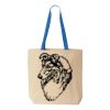 Natural Tote with Contrast-Color Handles Thumbnail