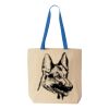 Natural Tote with Contrast-Color Handles Thumbnail