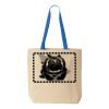 Natural Tote with Contrast-Color Handles Thumbnail