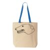 Natural Tote with Contrast-Color Handles Thumbnail