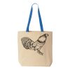 Natural Tote with Contrast-Color Handles Thumbnail