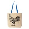 Natural Tote with Contrast-Color Handles Thumbnail