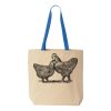Natural Tote with Contrast-Color Handles Thumbnail