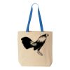 Natural Tote with Contrast-Color Handles Thumbnail