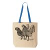 Natural Tote with Contrast-Color Handles Thumbnail