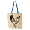 Natural Tote with Contrast-Color Handles Thumbnail