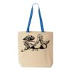 Natural Tote with Contrast-Color Handles Thumbnail