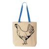 Natural Tote with Contrast-Color Handles Thumbnail