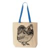 Natural Tote with Contrast-Color Handles Thumbnail
