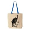 Natural Tote with Contrast-Color Handles Thumbnail