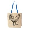 Natural Tote with Contrast-Color Handles Thumbnail
