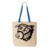 Natural Tote with Contrast-Color Handles Thumbnail