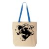 Natural Tote with Contrast-Color Handles Thumbnail