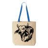 Natural Tote with Contrast-Color Handles Thumbnail