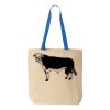 Natural Tote with Contrast-Color Handles Thumbnail