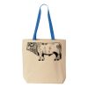 Natural Tote with Contrast-Color Handles Thumbnail