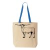 Natural Tote with Contrast-Color Handles Thumbnail