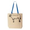 Natural Tote with Contrast-Color Handles Thumbnail