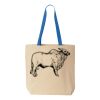 Natural Tote with Contrast-Color Handles Thumbnail