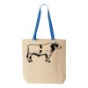 Natural Tote with Contrast-Color Handles Thumbnail