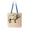 Natural Tote with Contrast-Color Handles Thumbnail