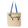 Natural Tote with Contrast-Color Handles Thumbnail