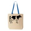 Natural Tote with Contrast-Color Handles Thumbnail